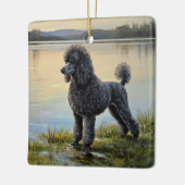 Poodle Keramisch Ornament (Links)