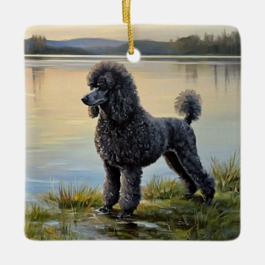 Poodle Keramisch Ornament (Voorkant)