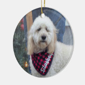 Poodle Keramisch Ornament (Links)