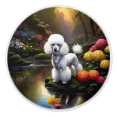 Poodle Keramische Knop (Voorkant)
