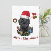 Poodle Kerst  Kaart (Staand voorkant)