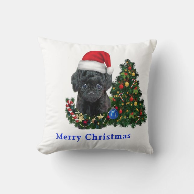 Poodle Kerst   Kussen (Voorkant)