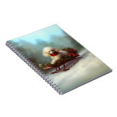 Poodle Kerst sneeuw winter Notitieboek (Rechterzijde)