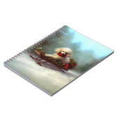 Poodle Kerst sneeuw winter Notitieboek (Linkerzijde)