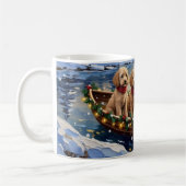 Poodle Kerstboot Vakantie Koffiemok (Links)