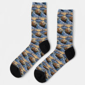 Poodle Kerstboot Vakantie Sokken (Links)