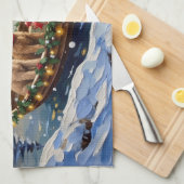 Poodle Kerstboot Vakantie Theedoek (Quarter Fold)
