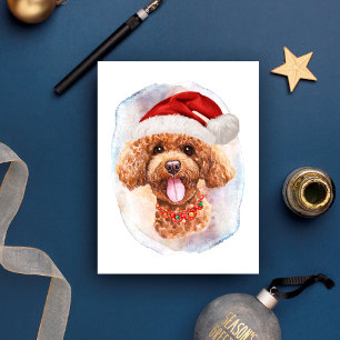 Poodle Kerstcadeaus voor hondenliefhebbers Feestdagenkaart