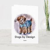 Poodle-kerstcadeautjes Feestdagen Kaart (Achterkant)