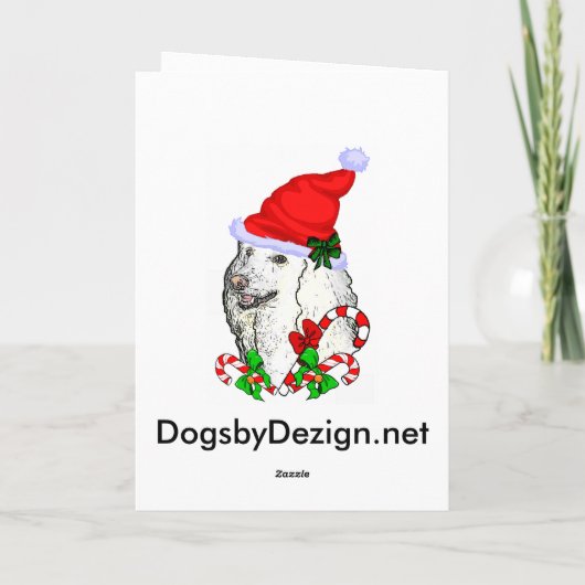 Poodle-kerstcadeautjes Feestdagen Kaart (Achterkant)
