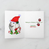Poodle-kerstcadeautjes Feestdagen Kaart (Binnen)