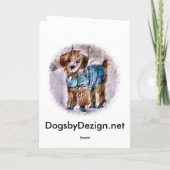 Poodle-kerstcadeautjes Feestdagen Kaart (Achterkant)