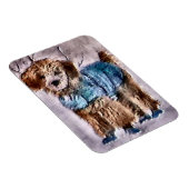 Poodle-kerstcadeautjes Magneet (Rechterzijde)