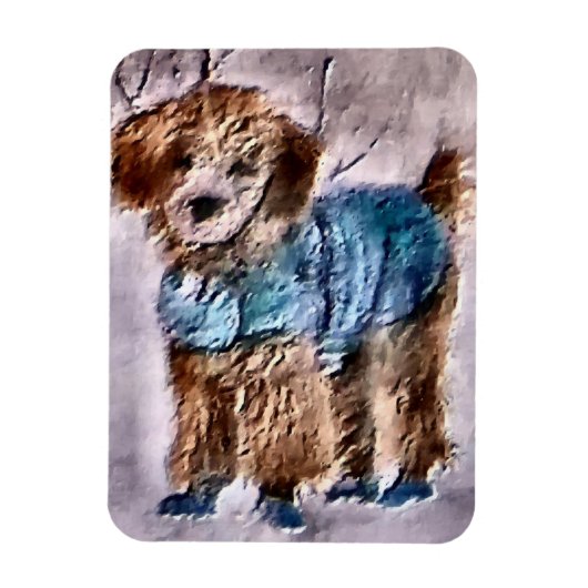 Poodle-kerstcadeautjes Magneet (Verticaal)