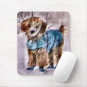 Poodle-kerstcadeautjes Muismat (Met muis)