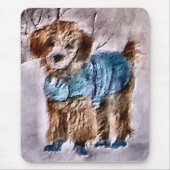 Poodle-kerstcadeautjes Muismat (Voorkant)