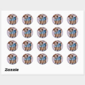 Poodle-kerstcadeautjes Ronde Sticker (Vel)