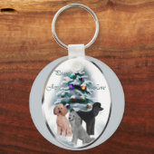 Poodle-kerstcadeautjes Sleutelhanger (Voorkant)