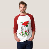 Poodle-kerstcadeautjes T-shirt (Voorkant volledig)