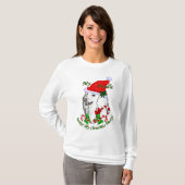 Poodle-kerstcadeautjes T-shirt (Voorkant volledig)