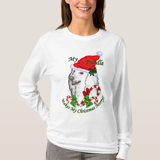 Poodle-kerstcadeautjes T-shirt (Voorkant)