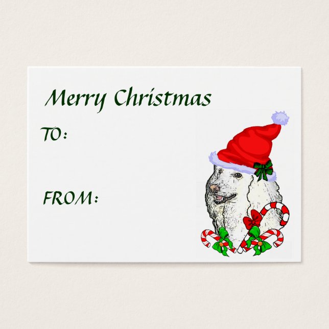 Poodle-kerstcadeautjes Visitekaartje (Voorkant)