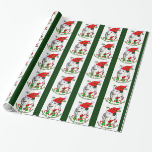 Poodle-kerstfeest Cadeaupapier