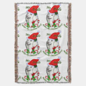 Poodle-kerstfeest Deken (Voorkant Verticaal)