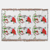 Poodle-kerstfeest Deken (Voorkant)