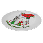 Poodle-kerstfeest Snijplank (Hoek)