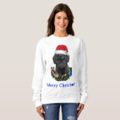 Poodle-kerstfeest T-shirt (Voorkant volledig)