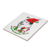 Poodle-kerstfeest Tegeltje (Zijkant)