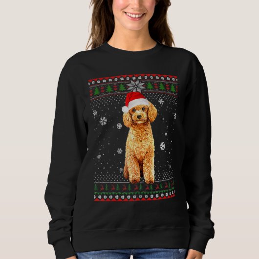 Poodle-kerstkerstkerstkerstkerstkerstkerstman Ugly Trui (Voorkant)