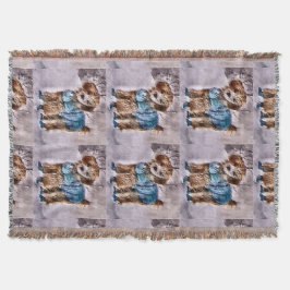 Poodle-kerstkunst Deken