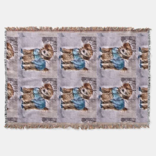 Poodle-kerstkunst Deken (Voorkant)