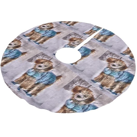 Poodle-kerstkunst Kerstboom Rok (Gekanteld)