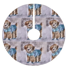 Poodle-kerstkunst Kerstboom Rok