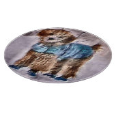 Poodle-kerstkunst Snijplank (Hoek)