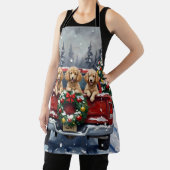 Poodle Kerstmis Rode Truck Vakantie Schort (Insitu)