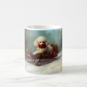 Poodle Kerstmis sneeuw winter Koffiemok