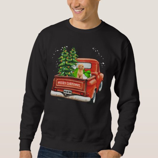 Poodle-Kerstmis T- Trui (Voorkant)