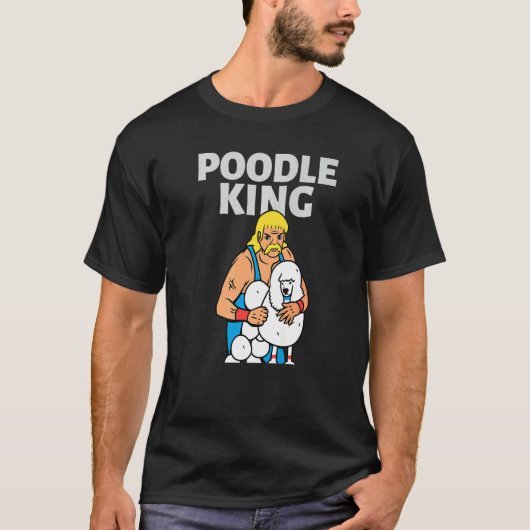Poodle King Mullet Time Business In Front Party In T-shirt (Voorkant)