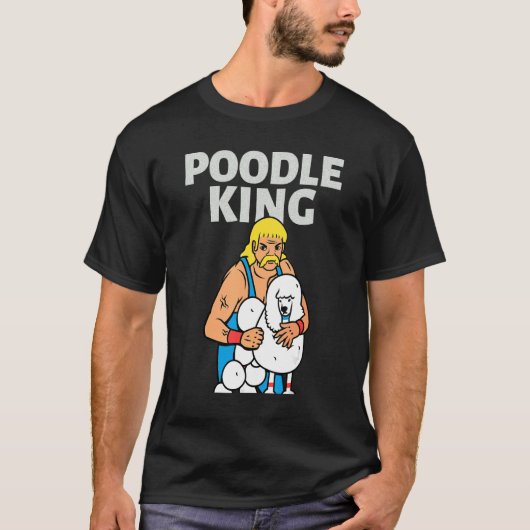 Poodle King Mullet Time Business In Front Party In T-shirt (Voorkant)
