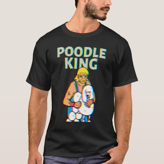 Poodle King Mullet Time Business In Front Party In T-shirt (Voorkant)