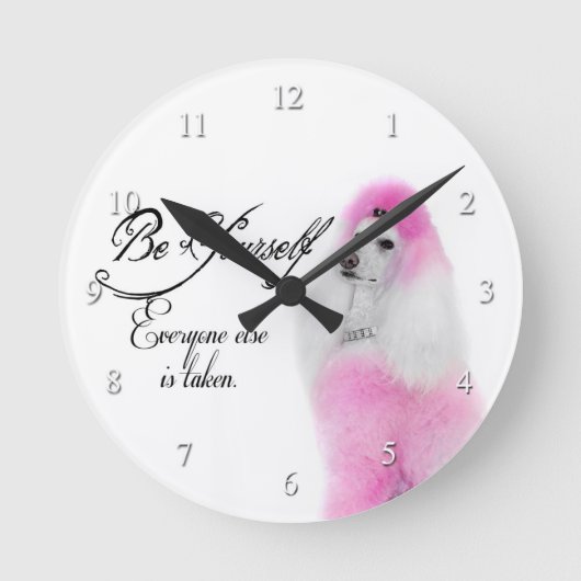 Poodle-klok Ronde Klok (Voorkant)