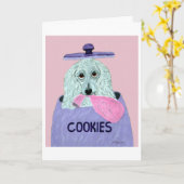 Poodle Koekendief Kaart (Gele Bloem)