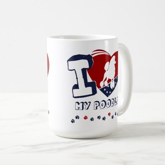 Poodle Koffiemok (Voorkant rechts)