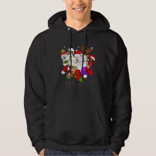 Poodle Kousen Kerst Licht Sokken Kerstmis Hoodie