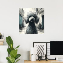 Poodle Kunstposter