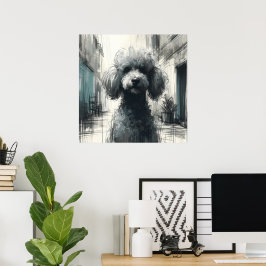 Poodle Kunstposter Poster